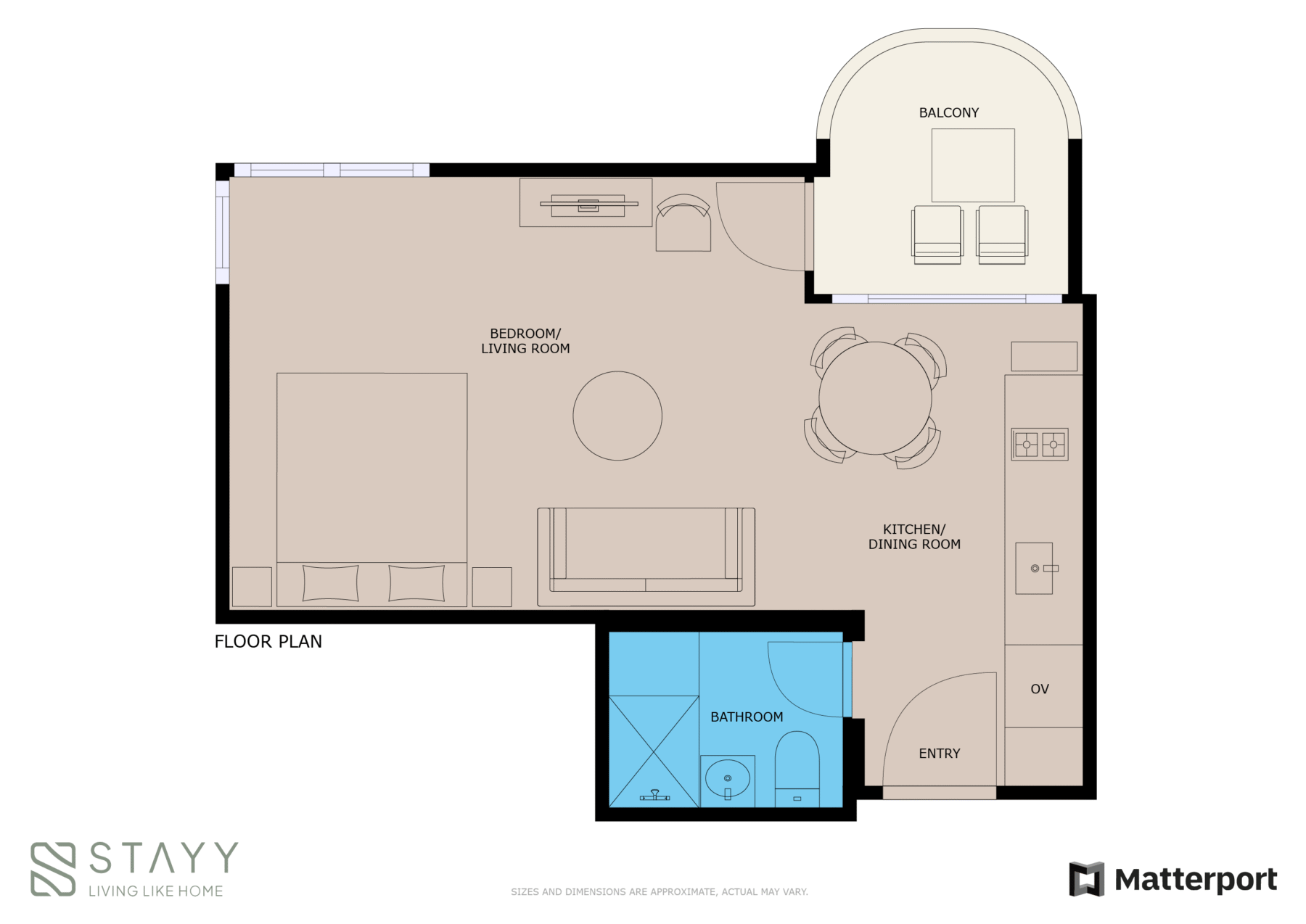 Grundrissplan STAYY Sky Studio